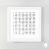 'Bournemouth' limited edition word search print by Clive Sefton - framed