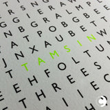 Personalised word search birthday present