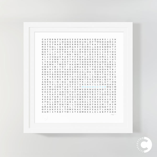 Manchester Sky Blue Word Search