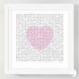 Personalised word search Valentine's Day present