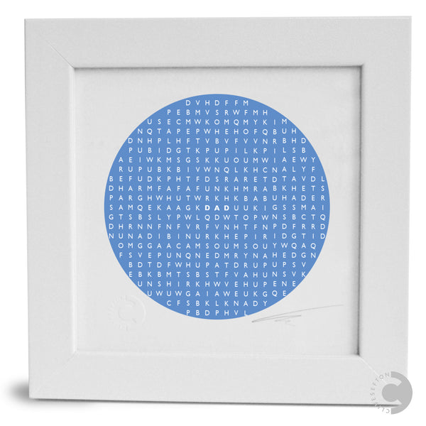 Framed Personalised Word Search Mini Print - Circle