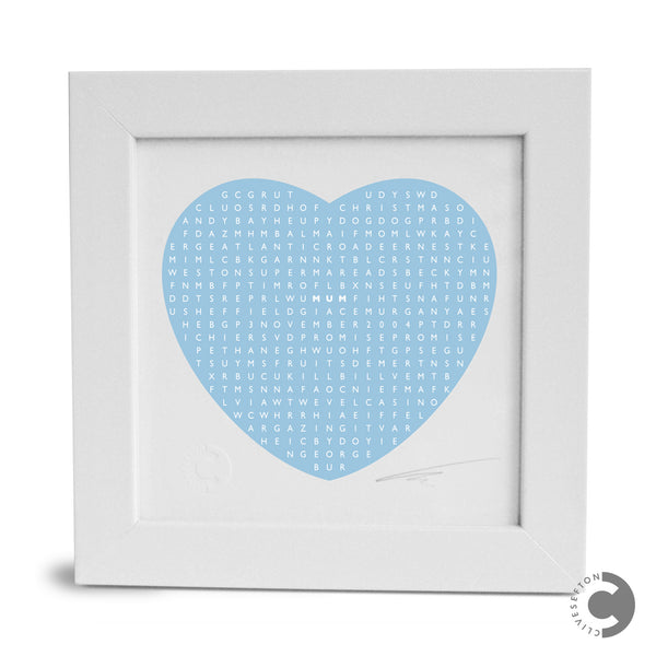 Framed Personalised Mother's Day Word Search Mini Print